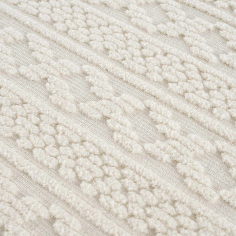 Fadey White 3D Washable Rug