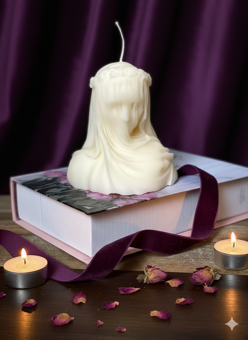 Large Veiled Lady Sculpture Candle