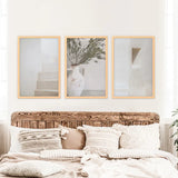 Boho Architectural Set of 3 Pieces. Neutral Tones