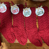 Red Knitted Christmas Stocking