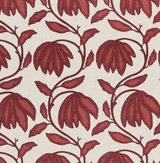 Desert Floral Pillow Cover in Sunbaked Red