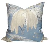 Willow Tree Pillow Cover in Soft Blue