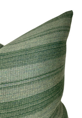 Striped Woven Pillow Cover in Forest Green