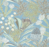 Protea Performance Pillow Cover in Spa Blue