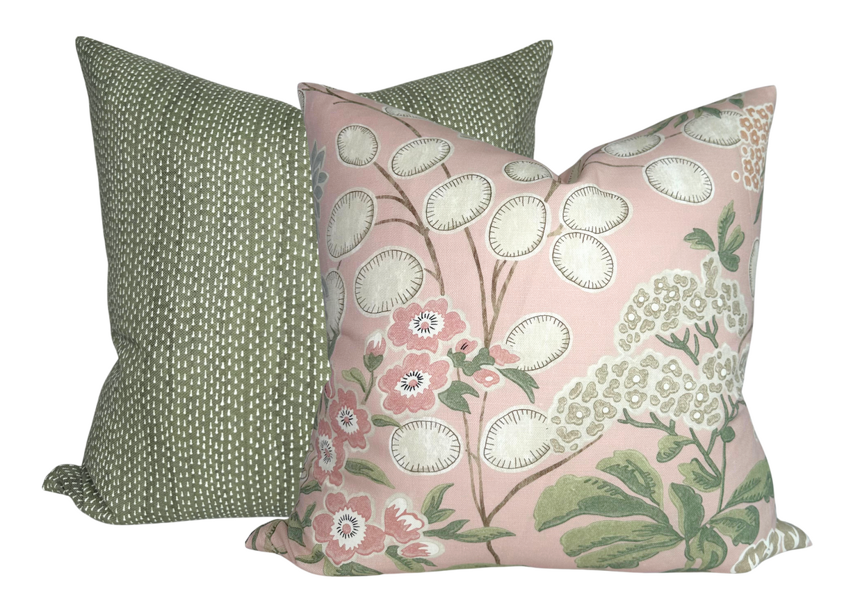Meadow Floral Pillow Cover in Blush