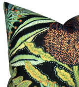 Protea Performance Pillow Cover in Black