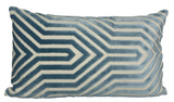 Vanderbilt Velvet Pillow Cover in Marine, Schumacher Textiles