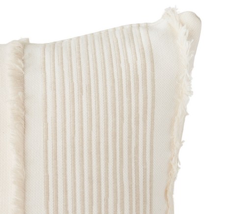 Schumacher Billy Embroidered Pillow Cover in Natural, Indoor Outdoor Pillow