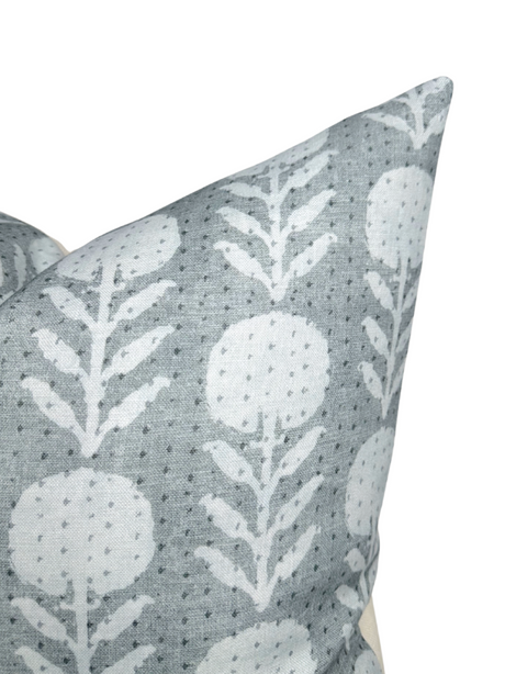 Zinnia Pillow Cover in Mineral, McLaurin + Piercy Textiles