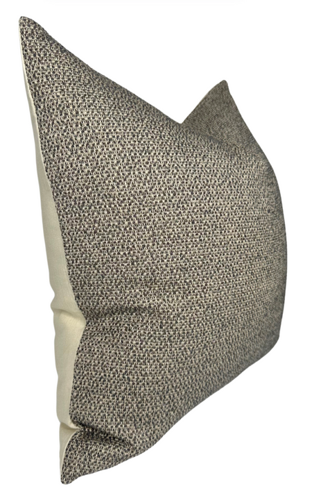 Nubby Woven Pillow Cover in Charcoal