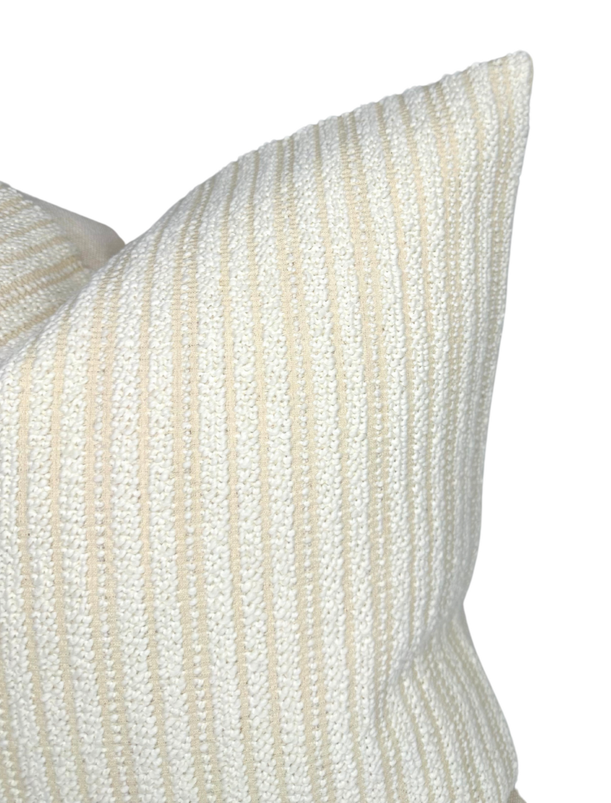 Divide Woven Pillow Cover in Ecru, Christopher Farr Textiles