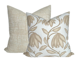 Desert Floral Pillow Cover in Birch Natural