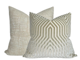 Vanderbilt Pillow Cover in Greige, Schumacher Textiles