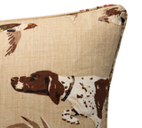 Pointers Pillow Cover in Brown, Schumacher Textiles