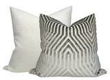 Vanderbilt Pillow Cover in Dove Grey, Schumacher Textiles