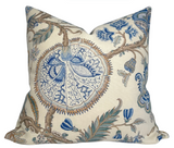 Chalfont Pillow Cover in Porcelain Blue, Schumacher Textiles