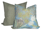 Protea Performance Pillow Cover in Spa Blue