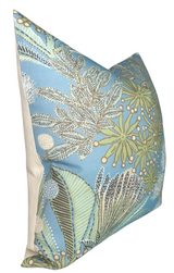 Protea Performance Pillow Cover in Spa Blue