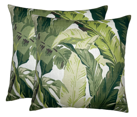 Travelers Palm Pillow Cover in Sage