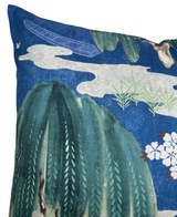 Willow Tree Pillow Cover in Navy
