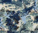 Lincoln Toile Pillow Cover in Navy and Green