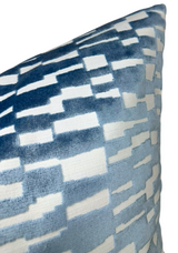 Mod Velvet Pillow Cover in Marine Blue