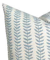 Willow Floral Linen Pillow Cover in Blue, Merika Meyer Textiles