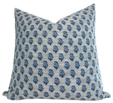 Rajmata Woven Pillow Cover in Blue, Indoor/Outdoor Pillows, Peter Dunham Textiles
