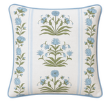 Royal Poppy Stripe Pillow Cover in Sky, Schumacher Textiles