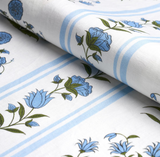 Royal Poppy Stripe Pillow Cover in Sky, Schumacher Textiles