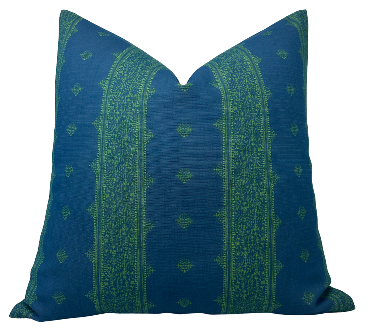 Peter Dunham Fez Pillow Cover in Green Indigo, Indoor Outdoor Pillow
