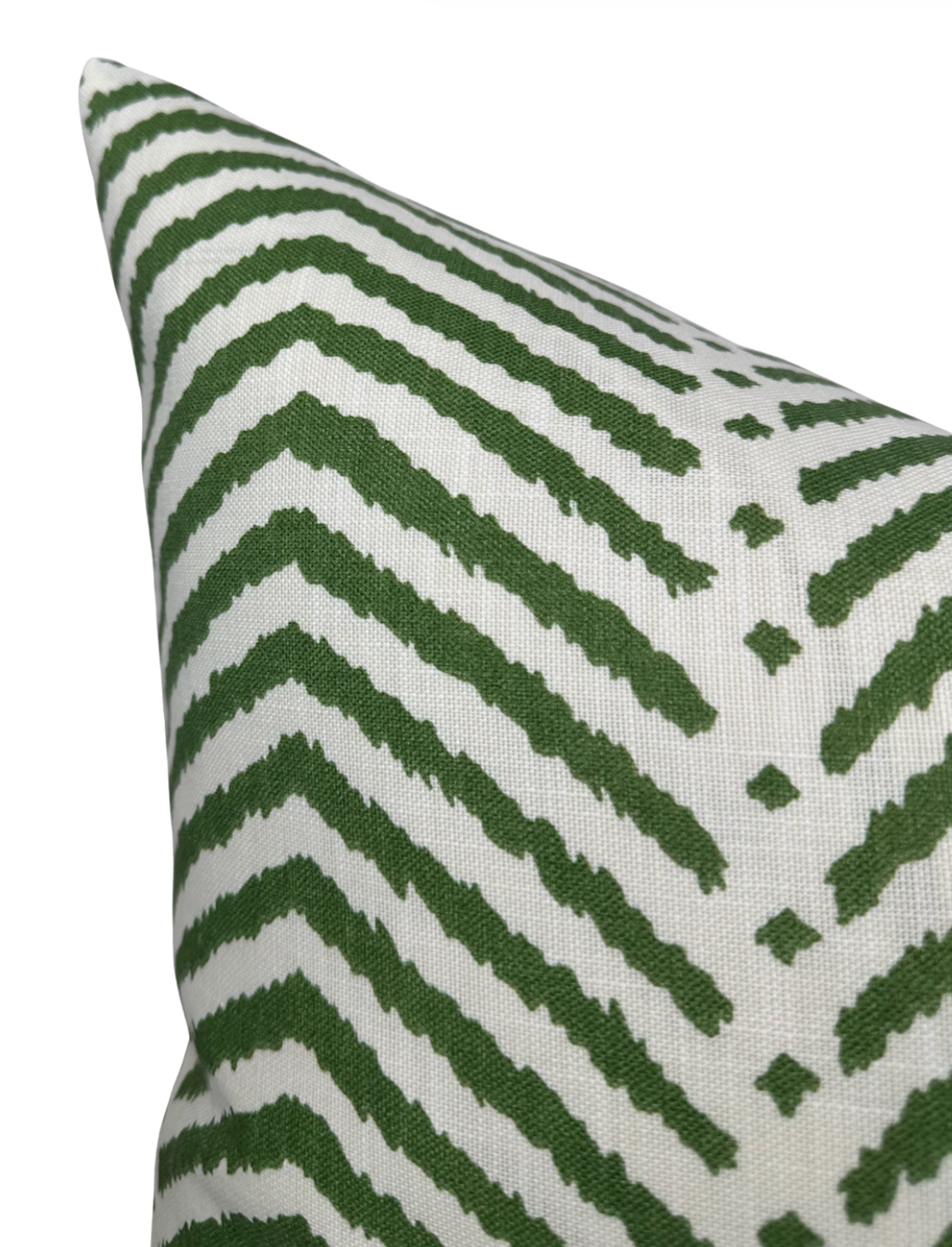 La Jolla Pillow Cover in Verde Green, Schumacher Textiles