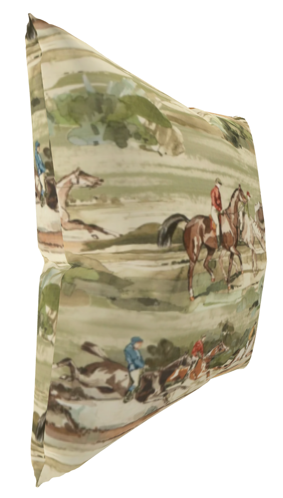 Morning Gallop Pillow Cover in Antique Green