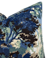 Lincoln Toile Pillow Cover in Navy and Green