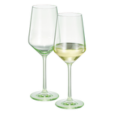Monet Stemmed Wine Glassware, Green, Set of 2