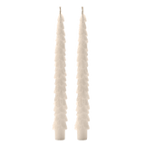 Cream Tree Taper Candles - Set of 2
