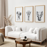 Black and White Jungle Animal Baby Room Decor