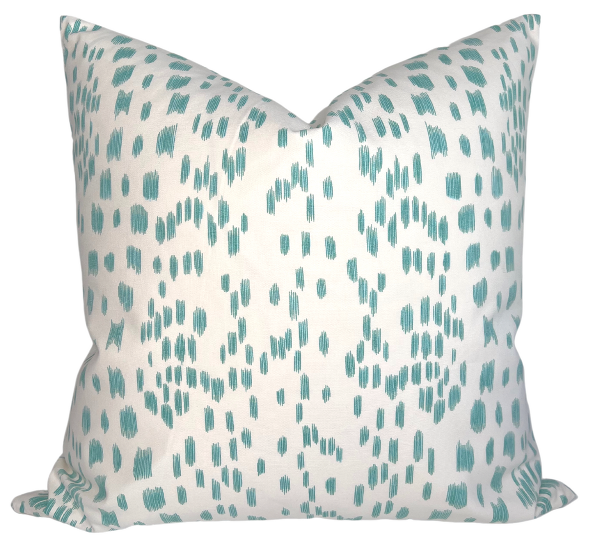 Les Touches Pillow Cover in Aqua Blue