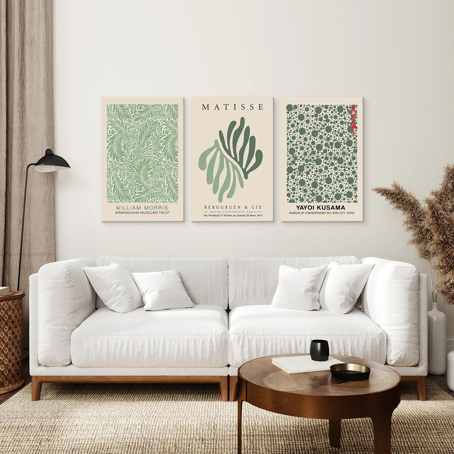Sage Green Matisse Art Print Set of 3 Piece