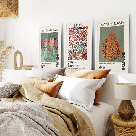Contemporary Yayoi Kusama Retro Wall Art Decor