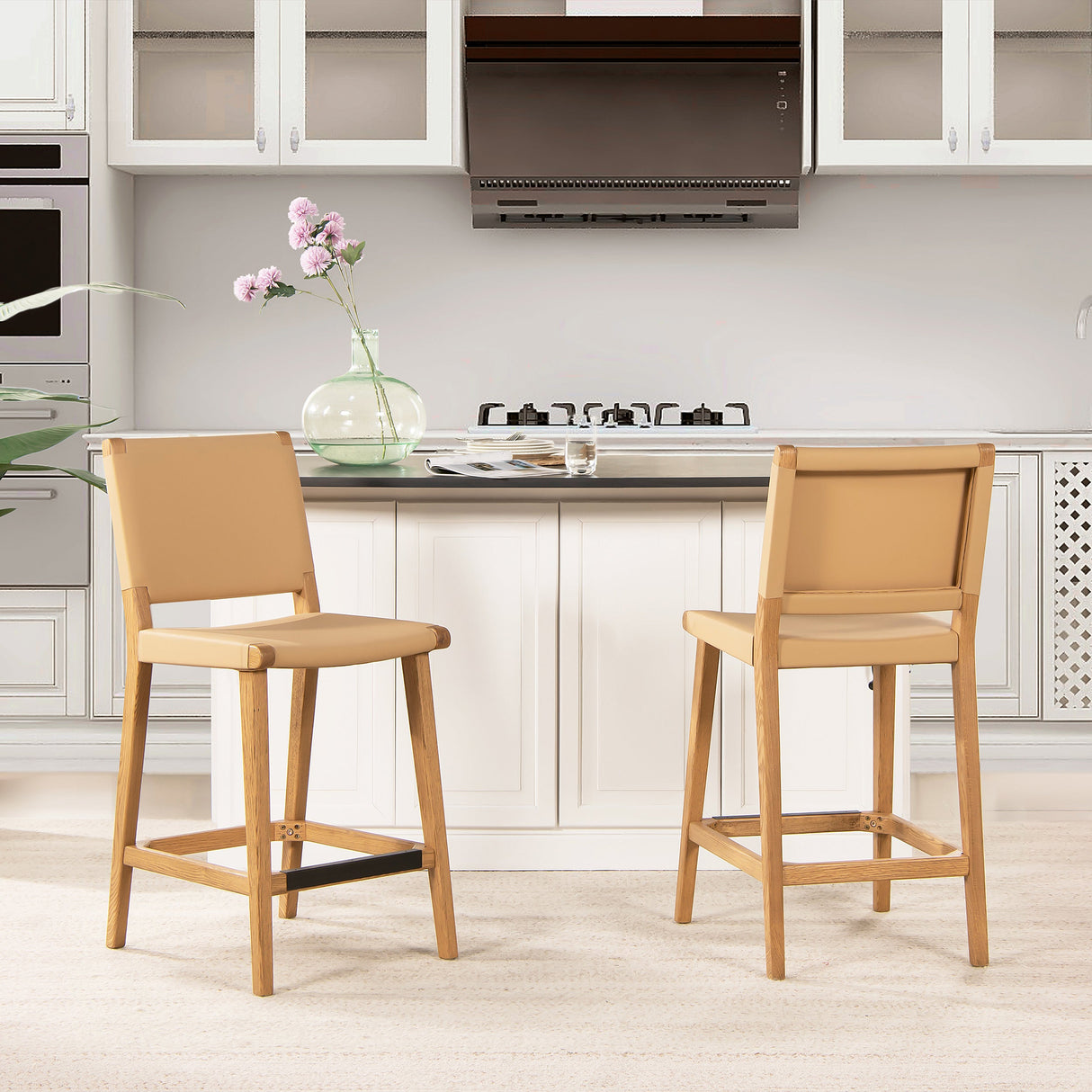 26'-The-Skagerhavn™-Leather-Counter-Stool-Table-&-Bar-Stools