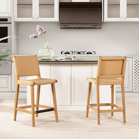26'-The-Skagerhavn™-Leather-Counter-Stool-Table-&-Bar-Stools