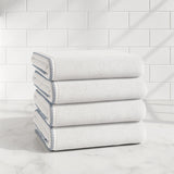 Cotton Border-Stitched 6-Piece Towel Set - Valery Collection