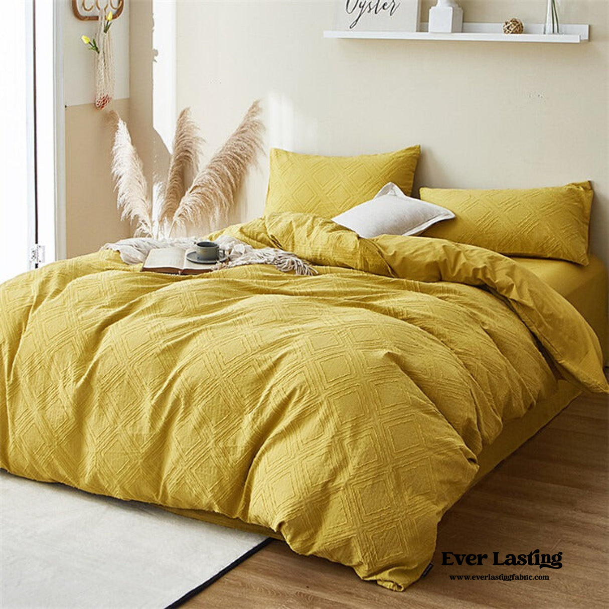 Boho Tufted Bedding Set / Gray