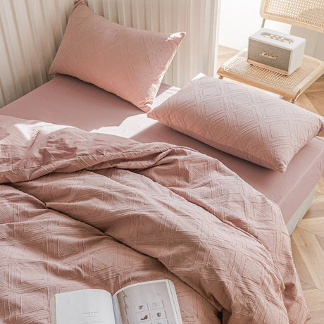 Boho Tufted Bedding Set / Gray