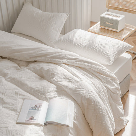 Boho Tufted Bedding Set / Gray