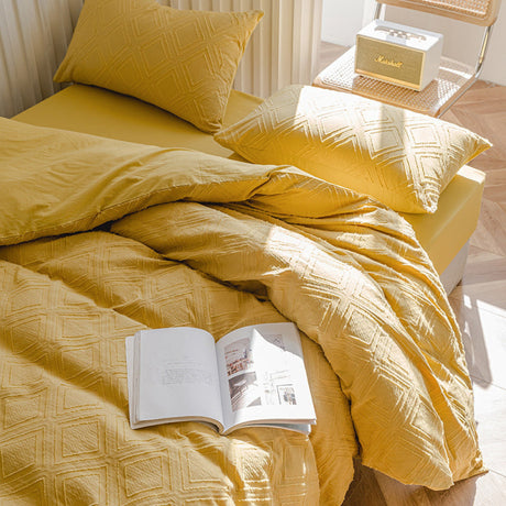 Boho Tufted Bedding Set / Gray