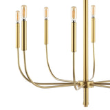 8-Light Modern Mid-Century Iron LED Chandelier