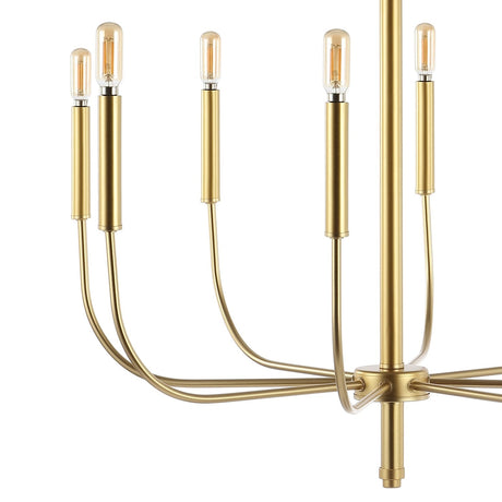 8-Light Modern Mid-Century Iron LED Chandelier