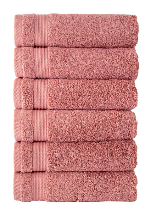 Classic Turkish Towels Amadeus Collection 6pc 16x27" Hand Towel Set - Canyon Clay